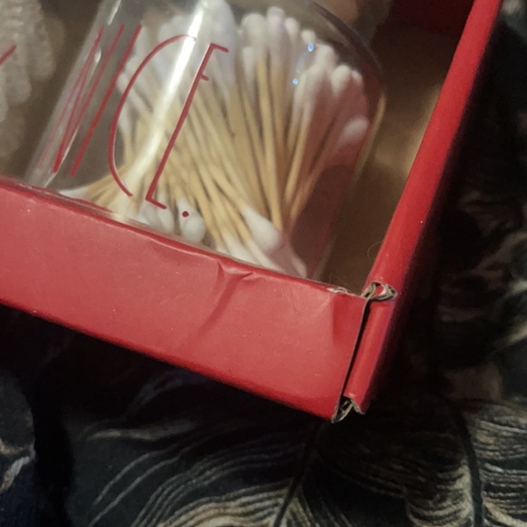 ❤️🎄Rae Dunn naughty & nice Christmas cotton swab hair ties jar set 🎄❤️ - Picture 2 of 3